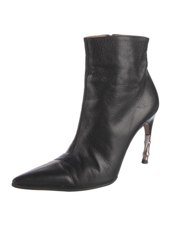 Gucci Bamboo Accent Leather Boots