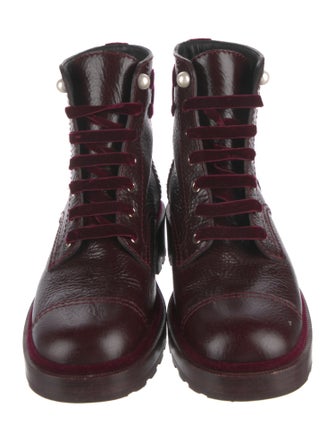 Chanel 2021 Interlocking CC Logo Combat Boots