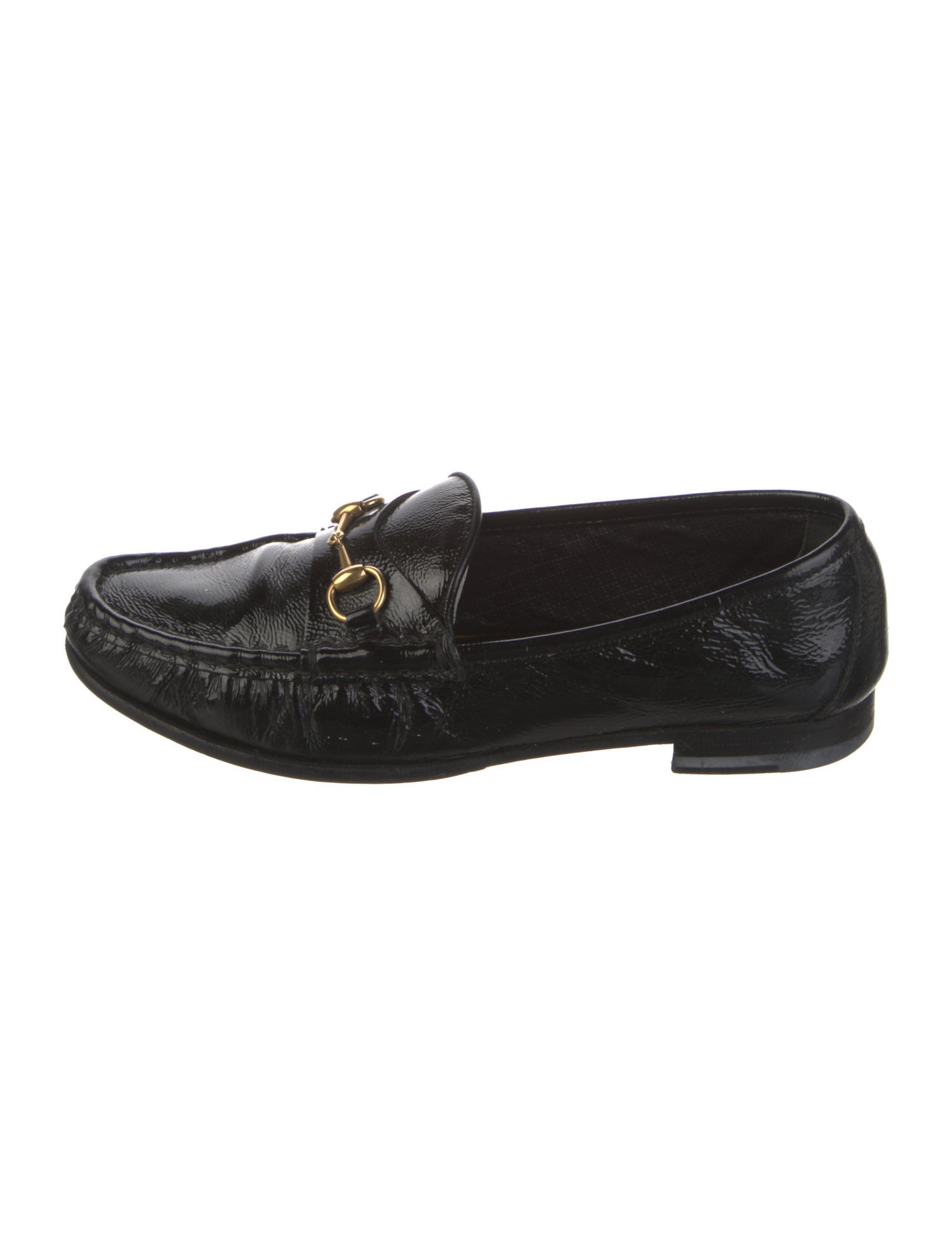 Gucci Horsebit Accent Patent Leather Loafers