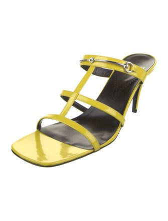 Gucci Horsebit Accent Leather Slides