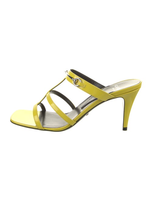 Gucci Horsebit Accent Patent Leather T-Strap Sandals