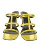 Gucci Horsebit Accent Patent Leather T-Strap Sandals