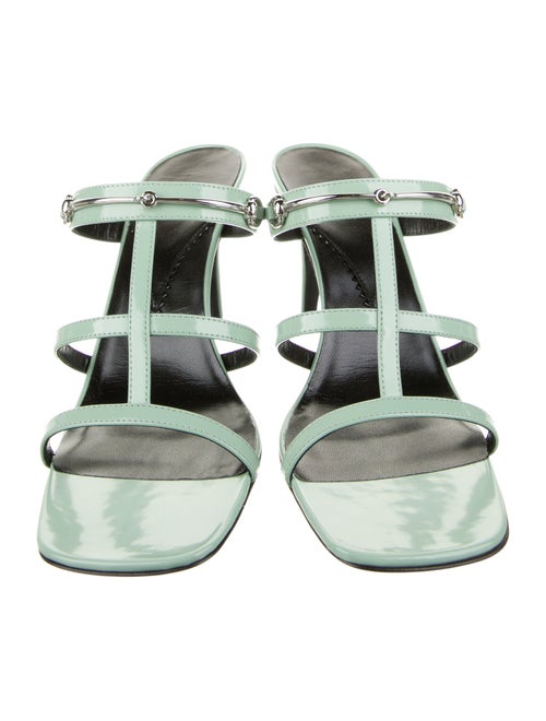 Gucci Horsebit Accent Leather T-Strap Sandals