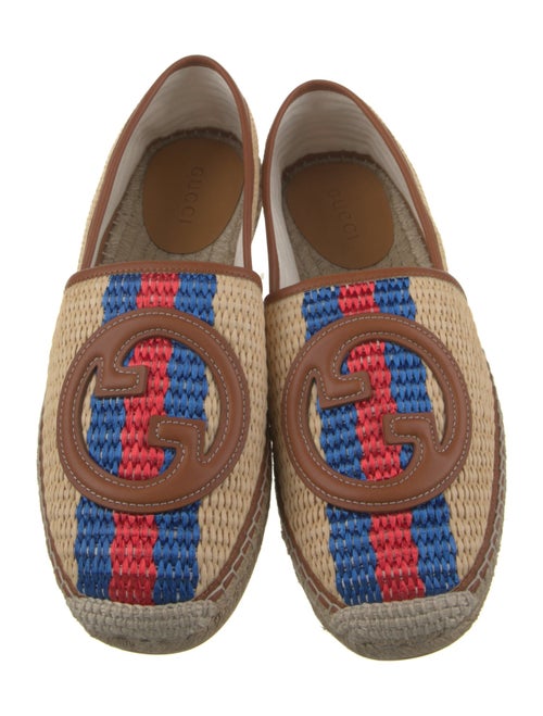 Gucci Sylvie Web Accent Raffia Espadrilles