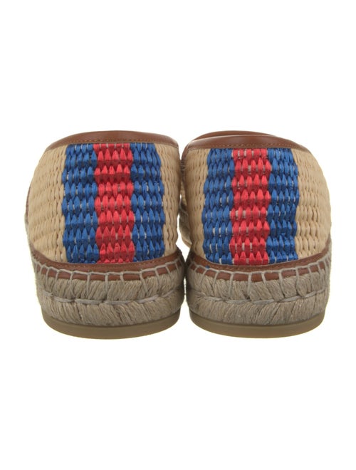 Gucci Sylvie Web Accent Raffia Espadrilles