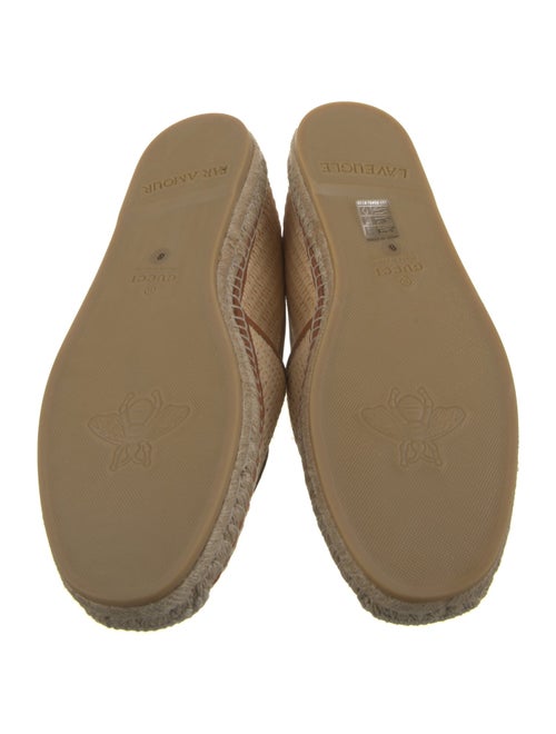 Gucci Sylvie Web Accent Raffia Espadrilles