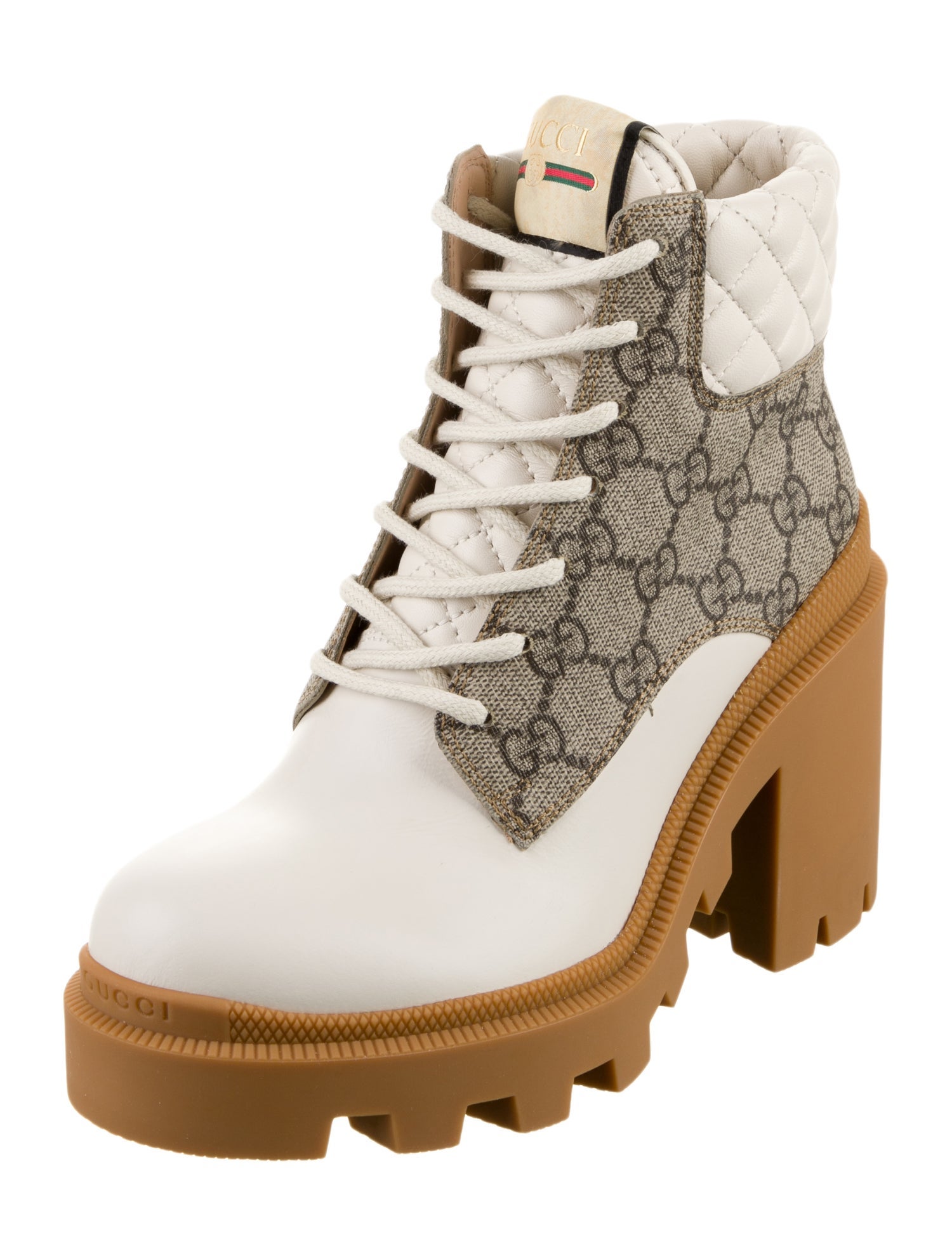 Gucci GG Supreme Combat Boots