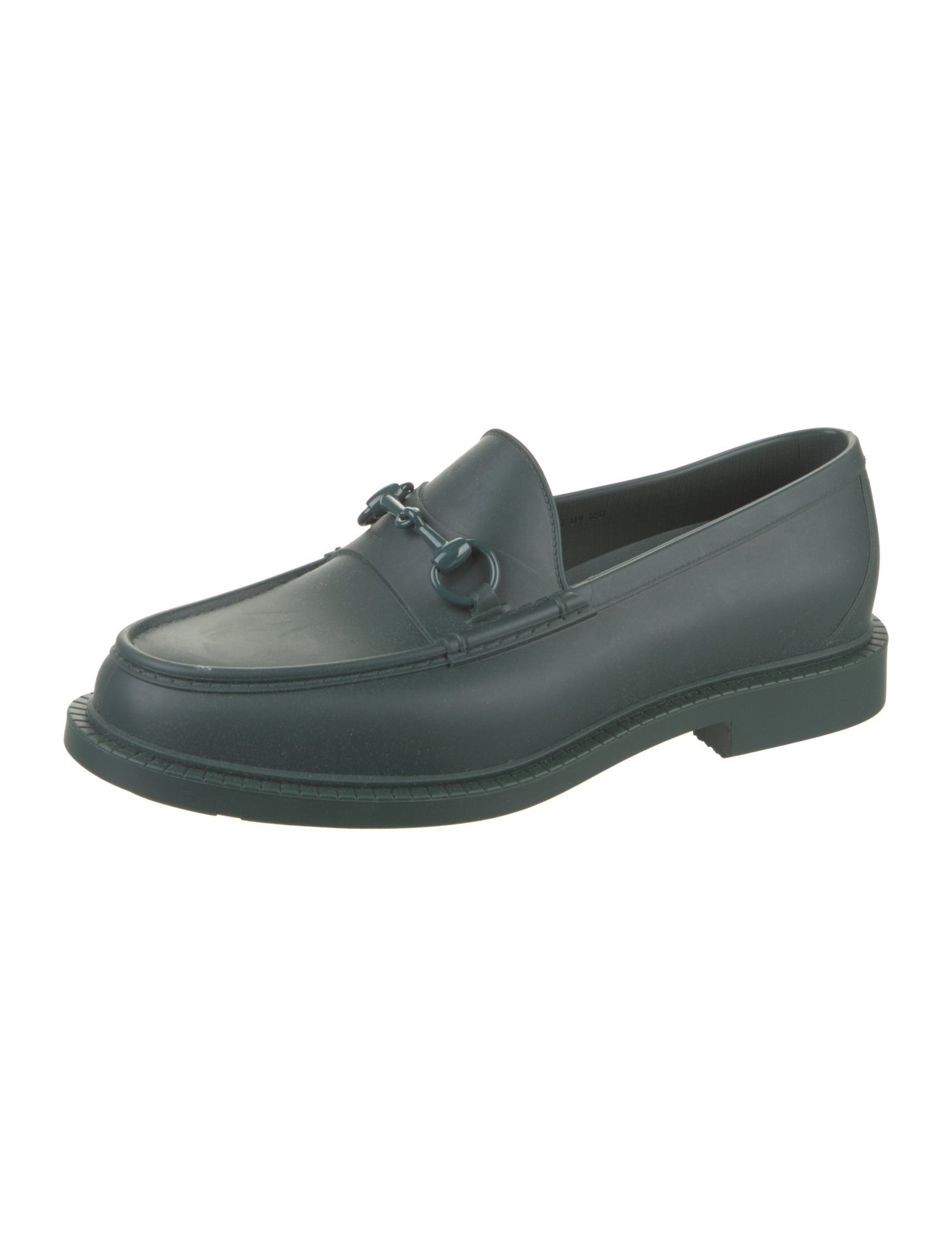 Gucci Horsebit Accent Rubber Dress Loafers