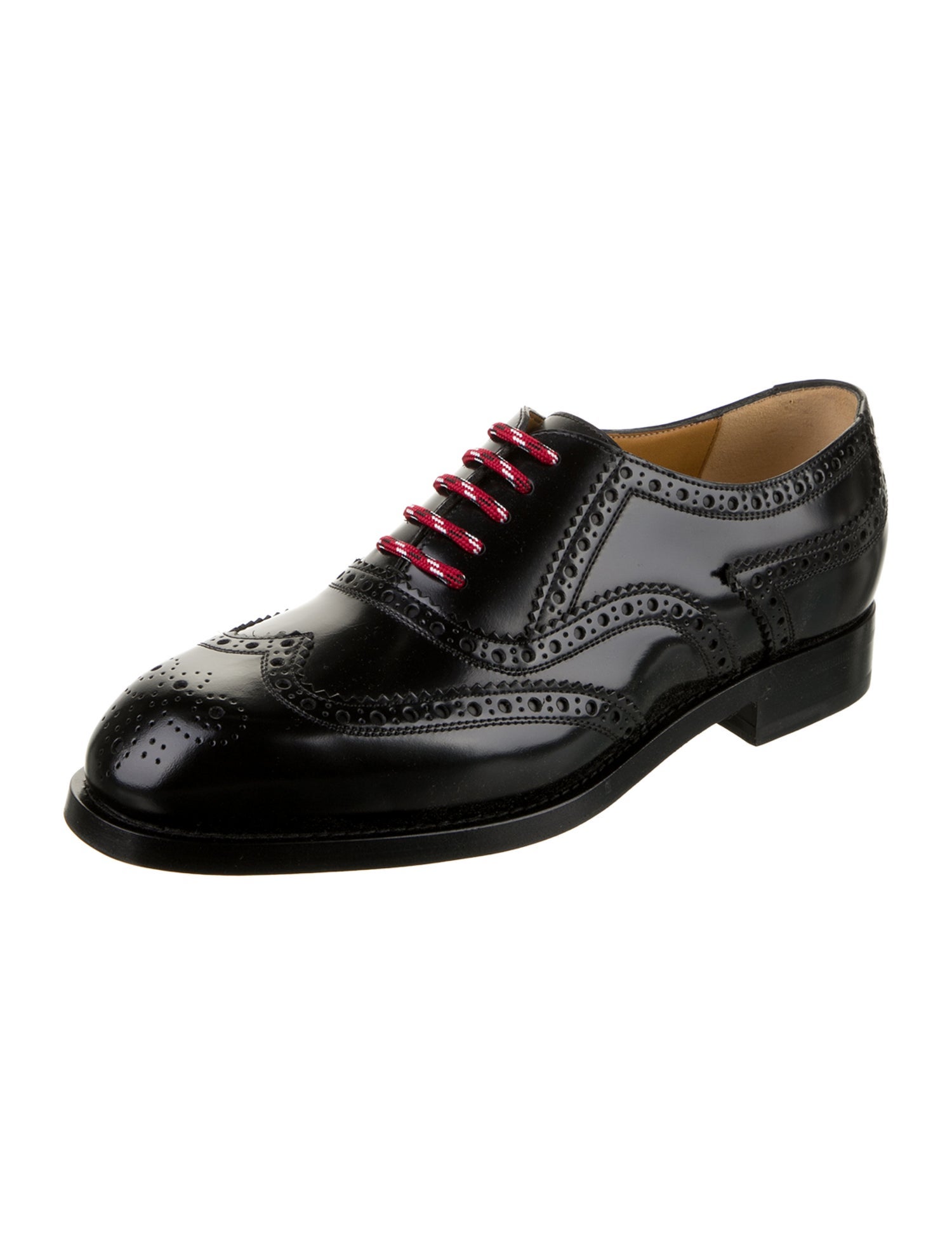 Gucci Patent Leather Lasercut Accents Brogues