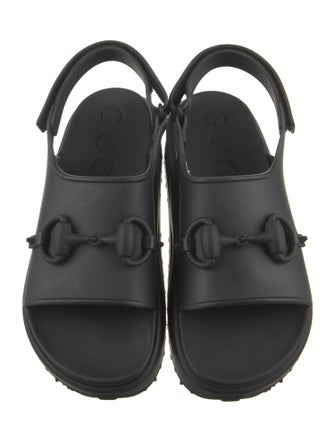 Gucci Horsebit Accent Rubber Sandals