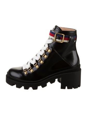 Gucci Leather Combat Boots