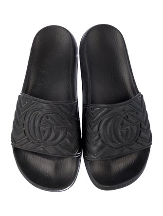 Gucci Double G Logo Rubber Slides