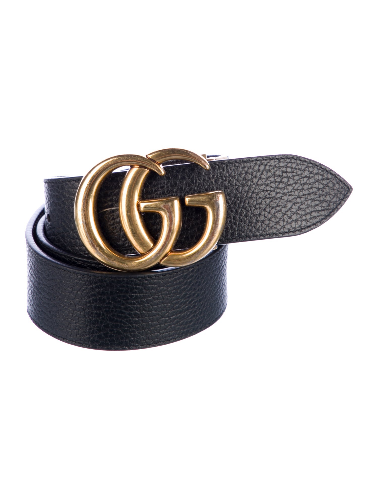 Gucci Double G Logo Leather Belt