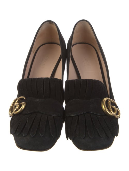 Gucci Double G Logo Suede Pumps