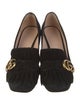 Gucci Double G Logo Suede Pumps