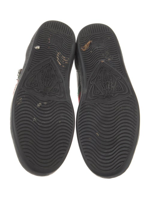 Gucci Web Accent Leather Sneakers