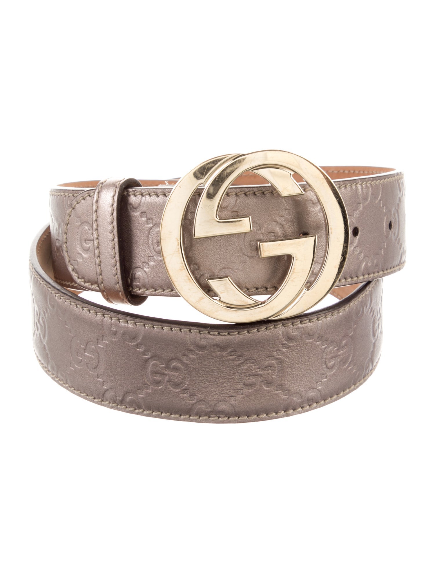 Gucci GG Logo Leather Belt