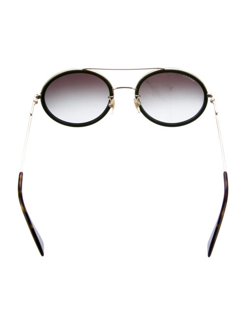 Gucci Web Accent Round Sunglasses