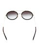 Gucci Web Accent Round Sunglasses