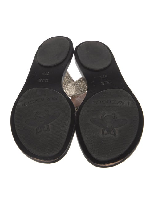 Gucci Double G Logo Leather Slides