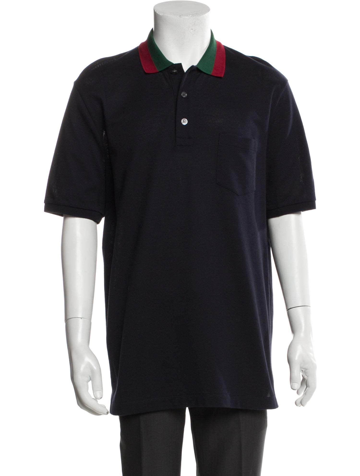 Gucci Web Accent Collar Polo Shirt
