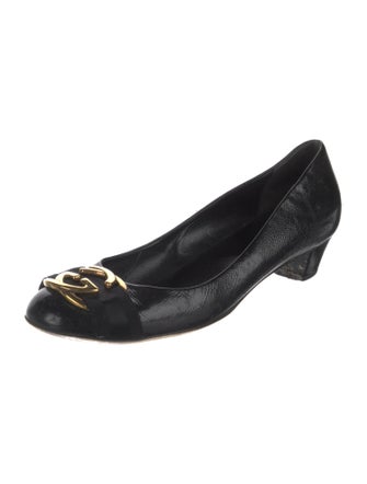 Gucci Interlocking G Logo Patent Leather Flats
