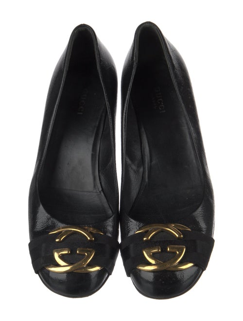 Gucci Interlocking G Logo Patent Leather Flats
