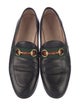 Gucci Web Accent Leather Loafers