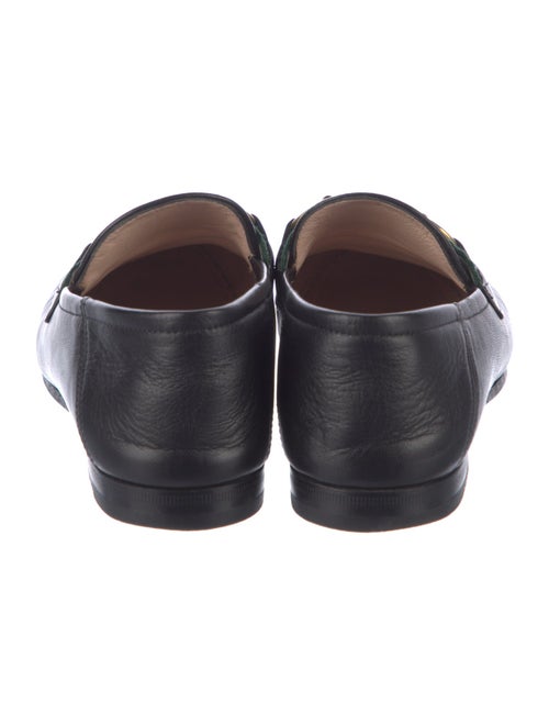 Gucci Web Accent Leather Loafers