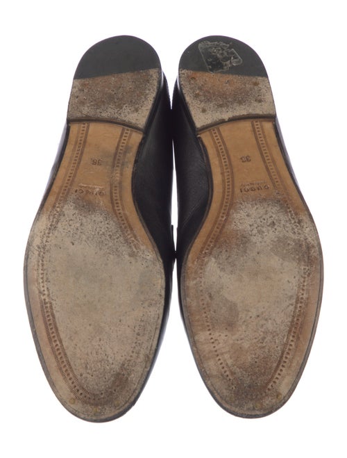 Gucci Web Accent Leather Loafers