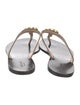 Gucci Double G Logo Leather Flip Flops