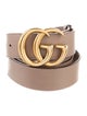 Gucci Double G Logo Leather Belt