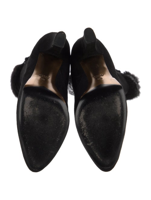 Gucci Suede Fur Trim Boots