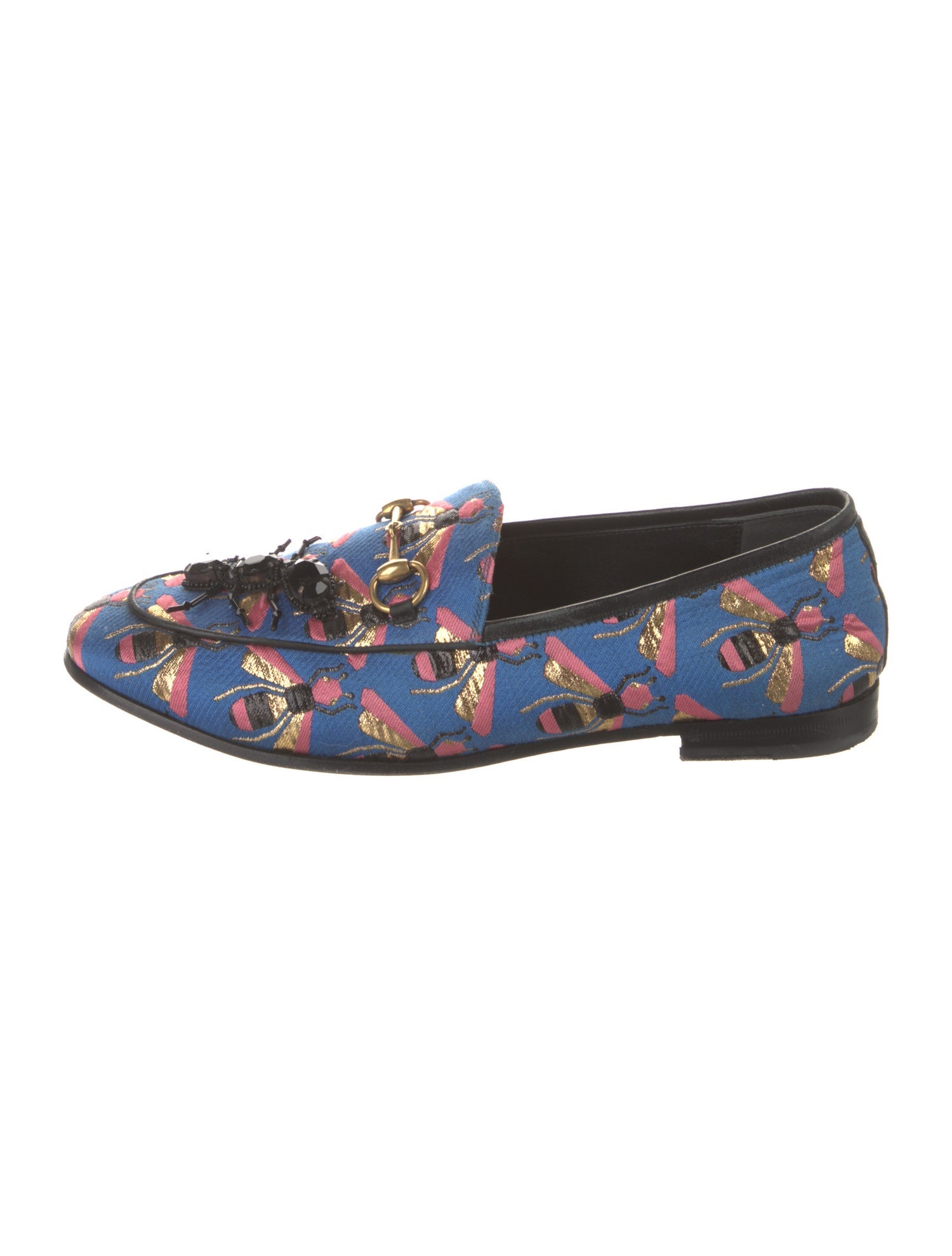 Gucci Horsebit Accent Printed Loafers