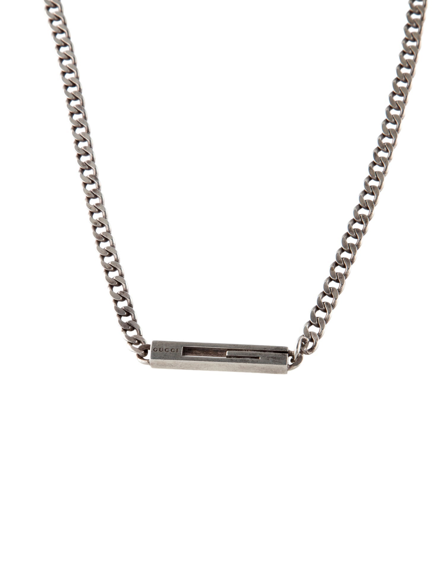 Gucci G Bar Pendant Necklace