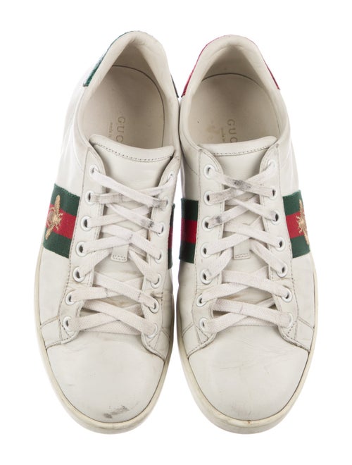 Gucci Web Accent Leather Sneakers