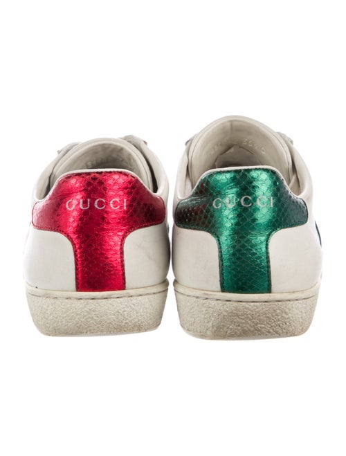 Gucci Web Accent Leather Sneakers