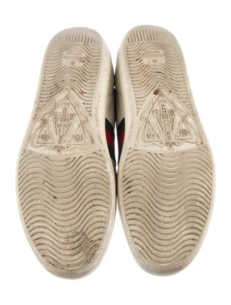 Gucci Web Accent Leather Sneakers