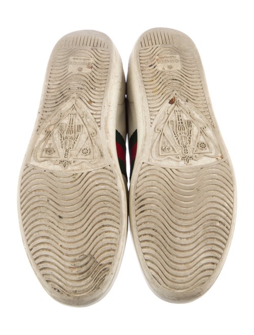 Gucci Web Accent Leather Sneakers