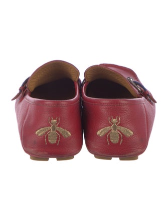 Gucci Bee Accent Leather Drivers