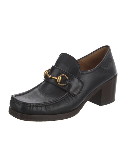 Gucci Horsebit Accent Leather Pumps