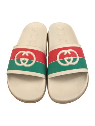 Gucci Web Accent Rubber Slides