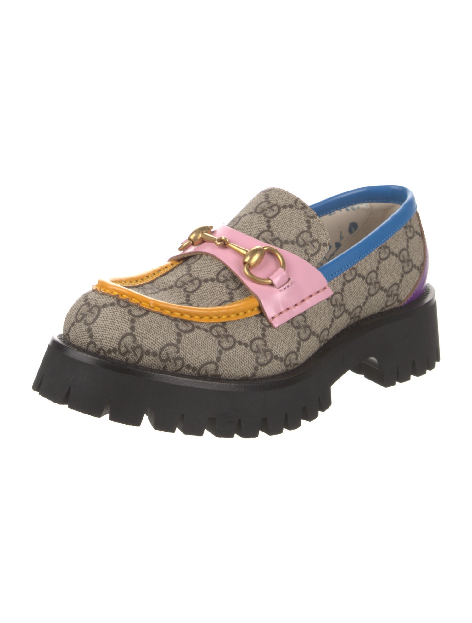 Gucci Horsebit Accent Embroidered Accent Loafers