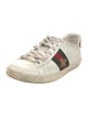 Gucci Web Accent Leather Sneakers