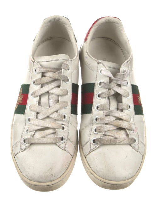Gucci Web Accent Leather Sneakers