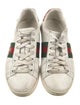 Gucci Web Accent Leather Sneakers