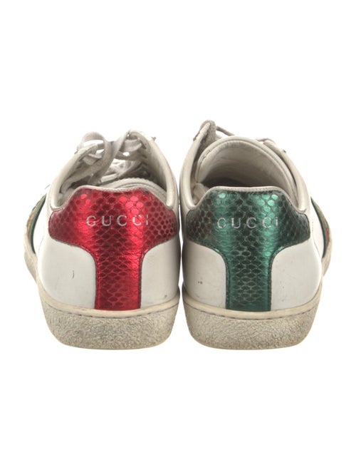 Gucci Web Accent Leather Sneakers