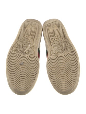 Gucci Web Accent Leather Sneakers