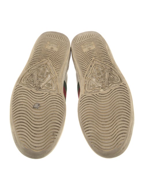 Gucci Web Accent Leather Sneakers