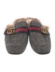 Gucci Web Accent Wool Mules